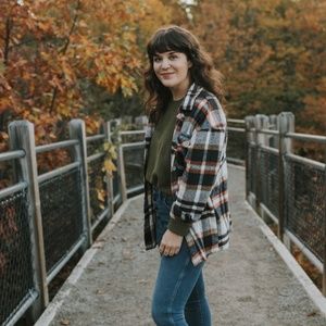 Plaid Wool Blend Shirt Jacket